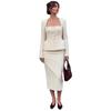 2025 A/W Women's French Long-Sleeved Suit Jacket & Skirt Set