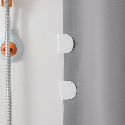 4 clip per tende da doccia, antivento, autoadesive, facile installazione, paraspruzzi per doccia, supporti per tende, forniture per il bagno