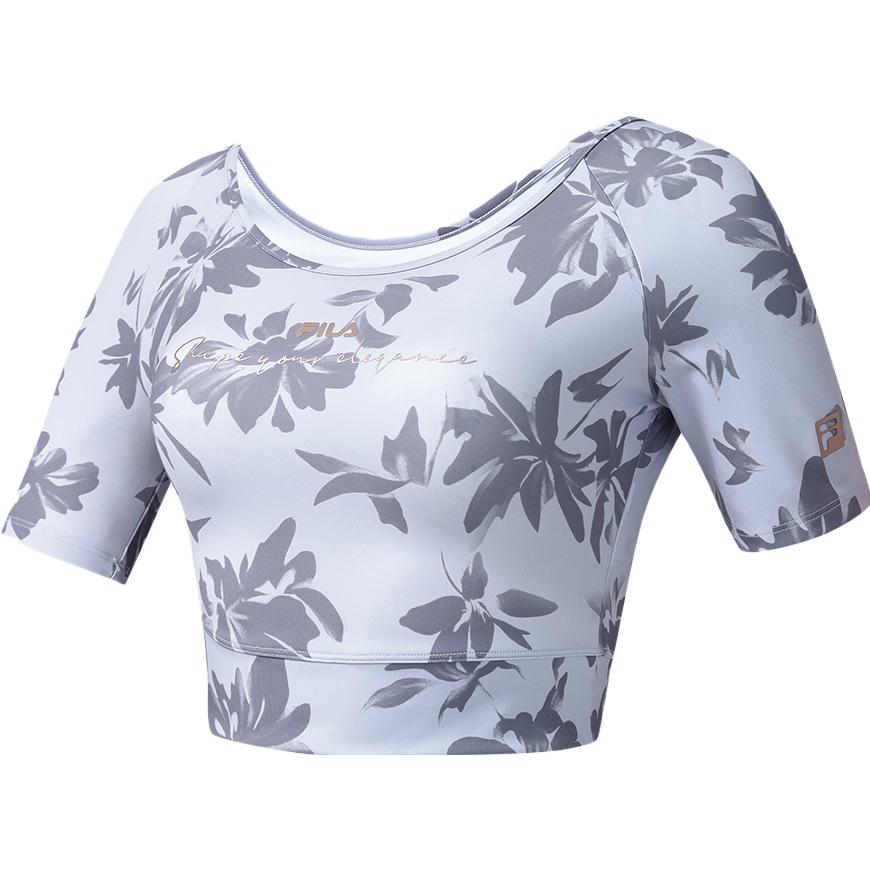 

FILA Latte Girl Series Цветочный узор Slim Fit Спортивная футболка Женские топы A11W321120F-ZA XXL