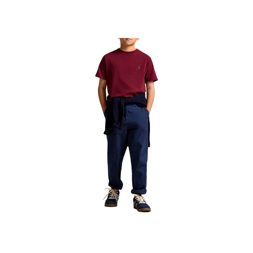 Polo Ralph Lauren Hímzett Mintás Kerek Nyakú Rövid Ujjú Póló Gyerek Felső 323832904-200