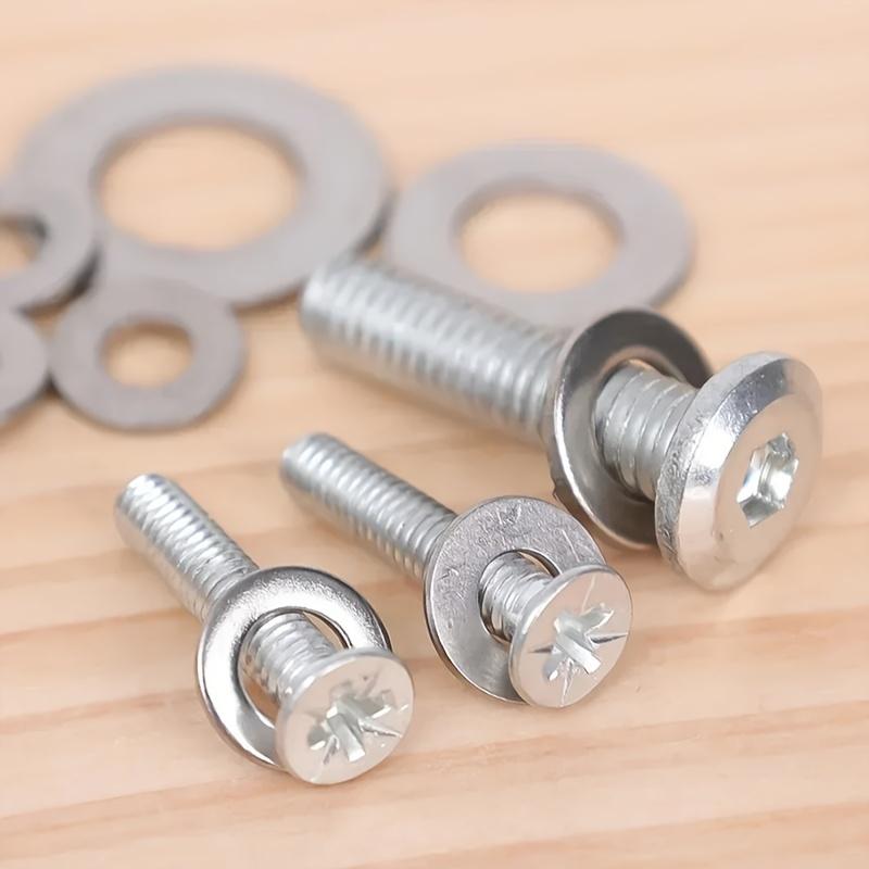 Polished Stainless Steel 180pcs Washers - O Ring Fasteners Gasket Set, M2-M10 Sizes, Durable Material, for DIY Projects / Machinery / Electronics