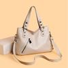 Textura simple retro popular bolso para madre de mujer gran capacidad moda hombro portátil bandolera casual bolso de mujer