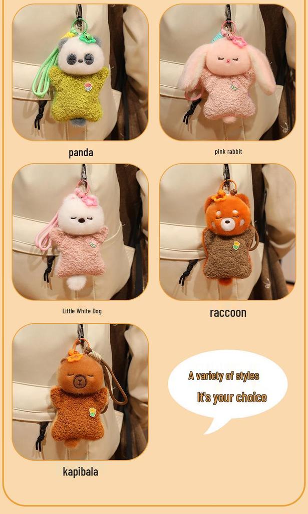 Adorable Capybara & Raccoon Plush Toy Charm