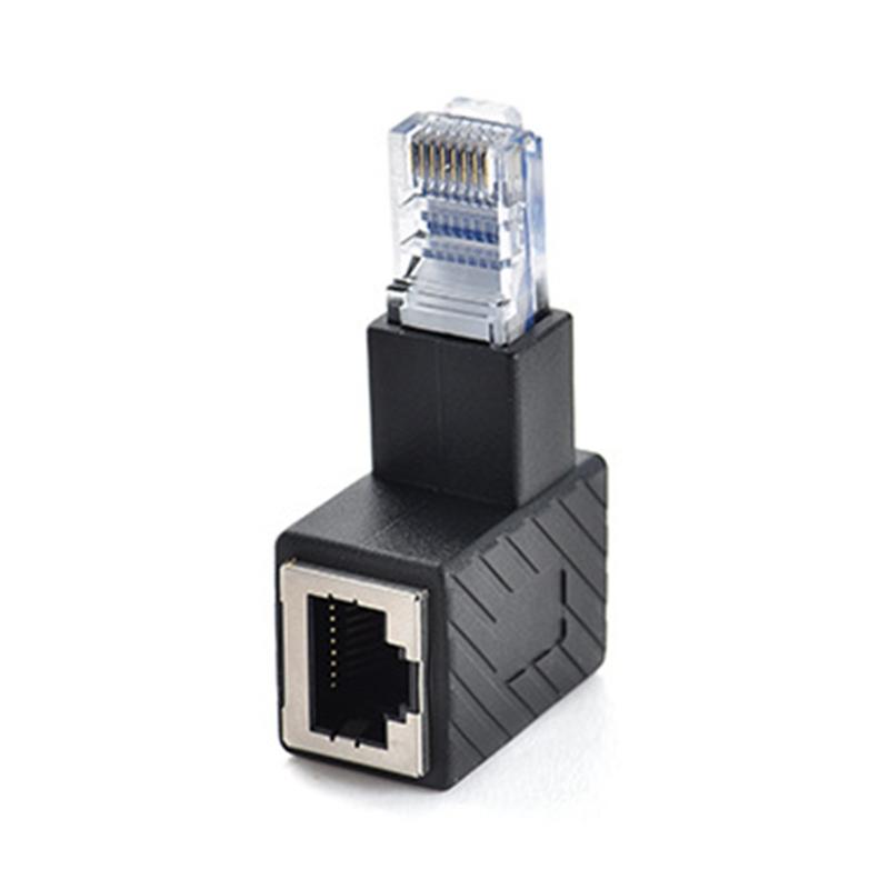 8P8C for cat 5e/6 Male to Female LAN Ethernet Adapter Up Down Left Rigth Angled 90 Degree Network Extension Crystal Head