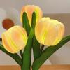 Night Light USB Rechargeable Wireless Tulip LED Lamp Touch Control Dimmable Cute Desk Lamp for Bedroom Living Room Travel Gift for Women Mom