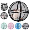 Outdoor Cat Adventure Gear 27" Hamster Ball Rolling Enclosure Foldable Breathable Mesh Playpen Portable Pet for Cats with Metal Support &