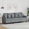 Vidaxl 3-Seater Sofa, Light Grey, 180 Cm, Upholstered In Fabric
