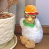 Doll Plush Chicken Keychain Simulation Gugu Animal Key Holder Hamburger Hen Key Ring  Men