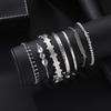 Accessories Women'S Bracelet 6-Piece Irregular Metal Couple Bracelet Set
