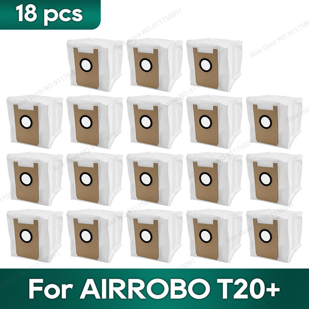 Fit for AIRROBO T20+ / T25+ / T30+ / L40+ / L50+ / L60+ / FIXR T20 Accessories Main Brush Hepa Filter Dust Bag Mop Washcloth