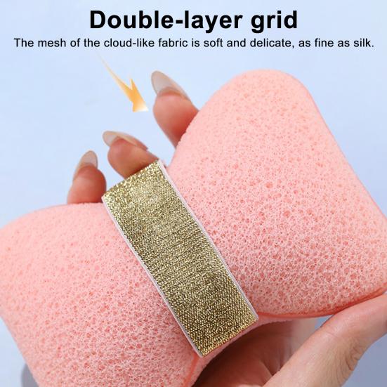 1/2Pcs Bathing Sponge Soap-Saving Bags Rich Foam Soft Skin Delicate Texture Sponge Foaming Effect Sponge