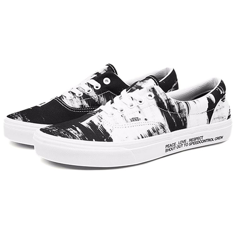 Vans Roaringwild X  Era Harmony Is Precious Comfortable Supportive Low-Top Skate Shoes Unisex Sneaker Black White VN0A4BV402B