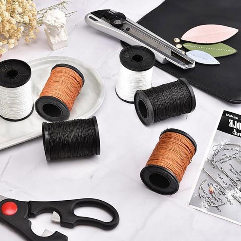Leather Stitching Kit Heavy Duty Sewing Kit Leatherworking Tool Set Sewing Thread Needle Awl For Leather Carpet Sofa Seat Sewing