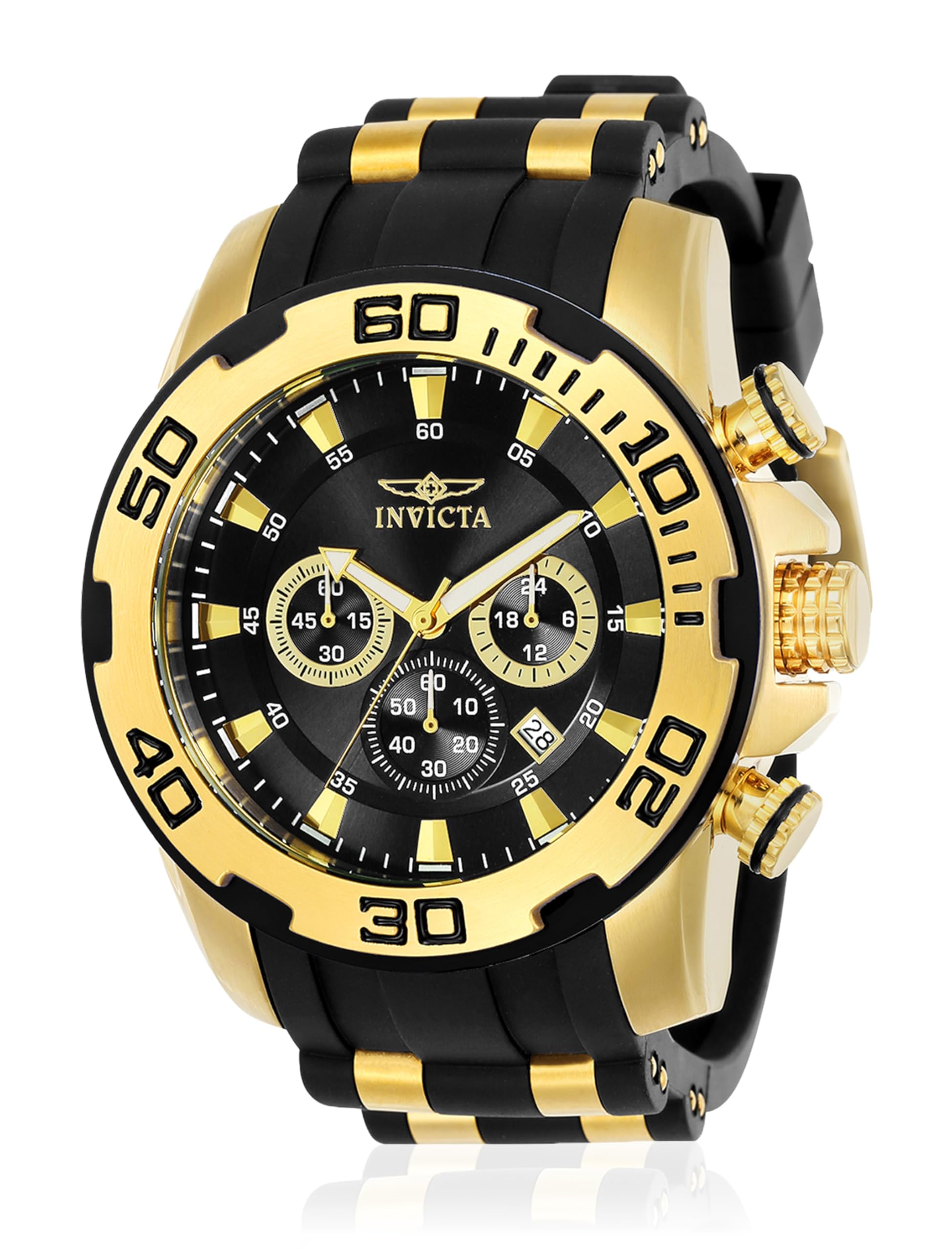 

Invicta 22340 Повседневные часы Кварцевые из нержавеющей стали Силиконовые Цвет Черный Pro Diver Мужские и [Товар] чёрный