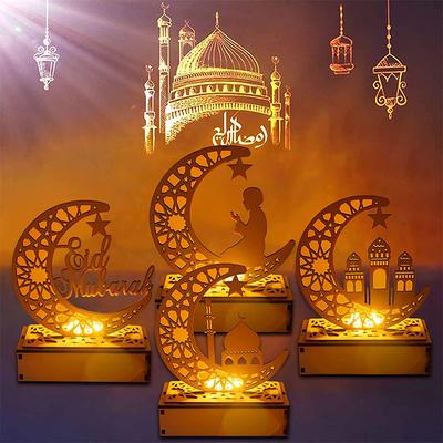 Ramadan Lantern Eid Ramadan Decoration Lamp EID Mubarak Lantern Islamic Muslim Party Decor Festival Table Light Supplies