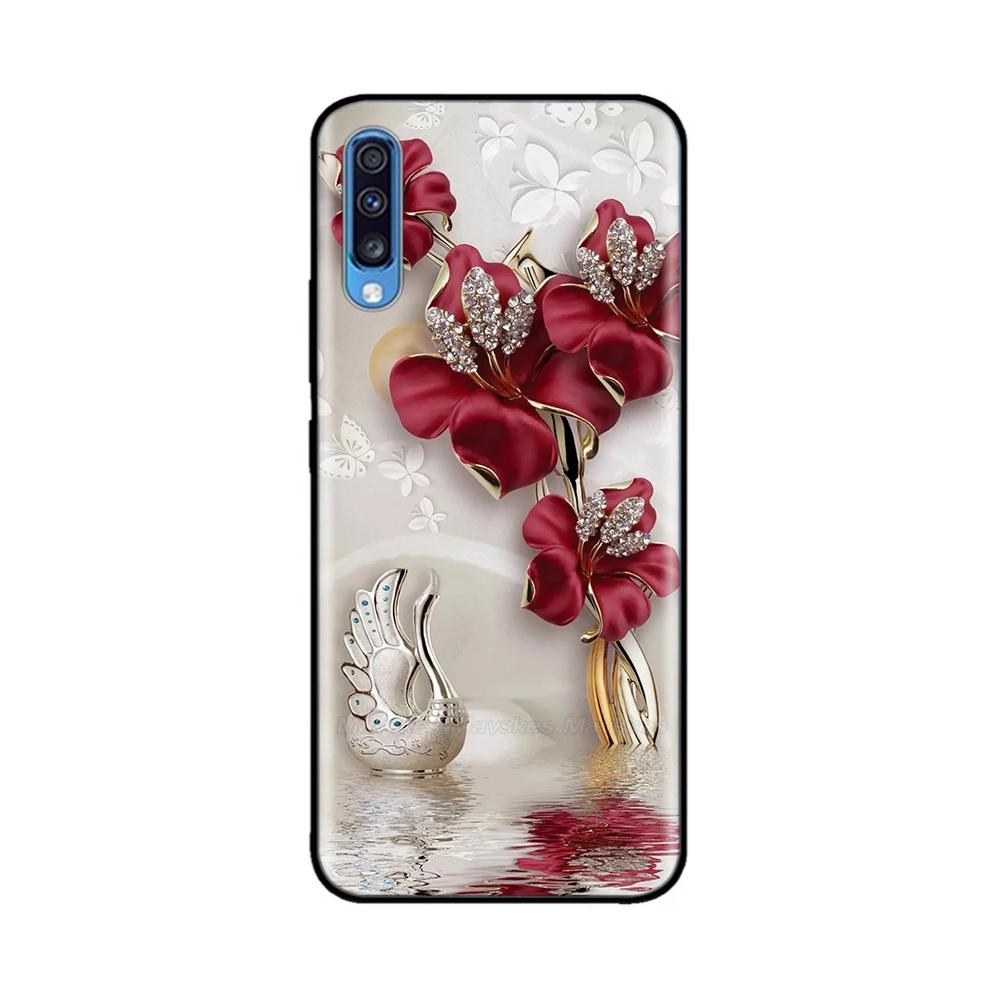 Shockproof Cover For Samsung Galaxy A70 Case Soft Silicon TPU Print Cover For Samsung A70 Case A 70 A705F Funda Shell Back Cases
