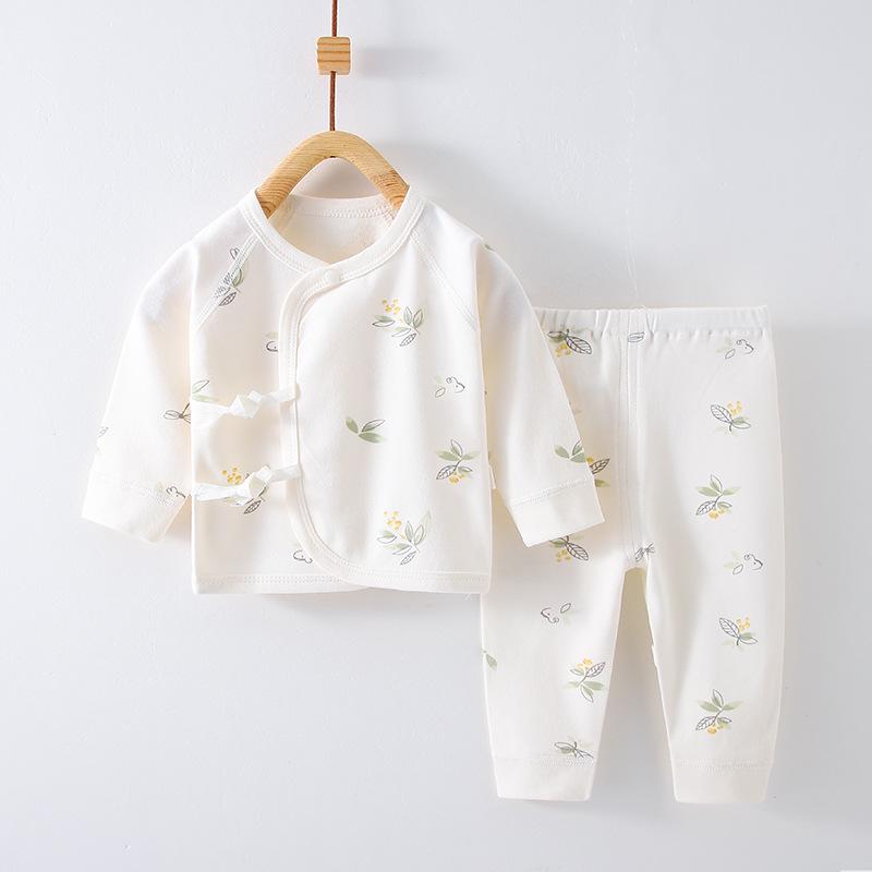 

Autumn Baby Clothes Set: Pure Cotton Pants & Boneless Tie-Up Monk Suit