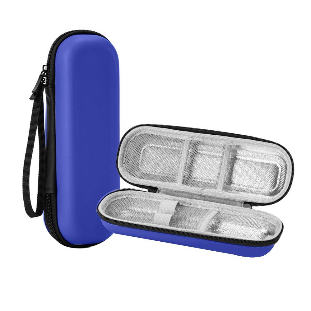 

Прочная ПУ Сумка-холодильник для инсулина Водонепроницаемая Термоизолированная Сумка для ручек Медицинская Дорожная Сумка-холодильник для диабетиков синий