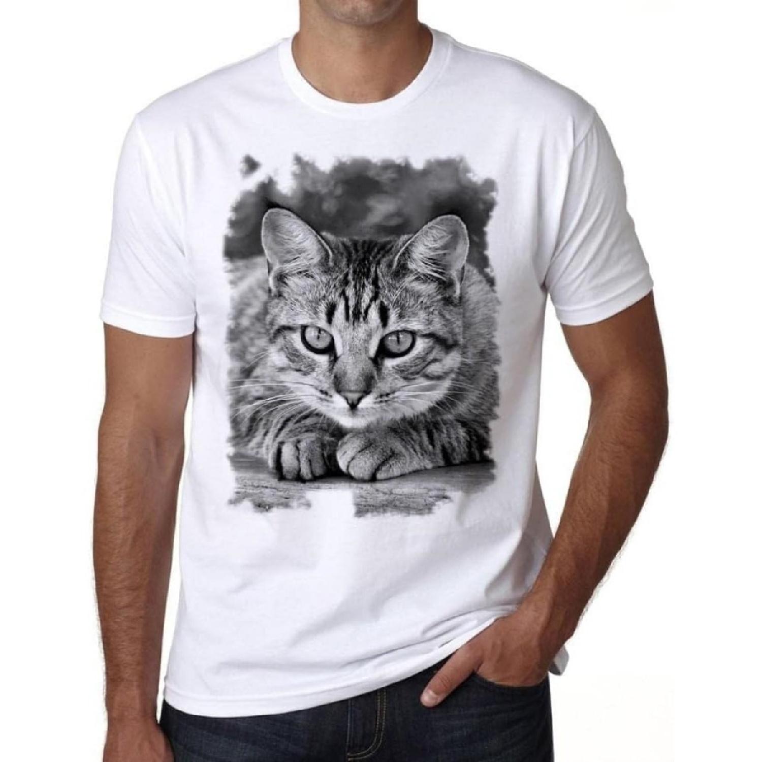 ULTRABASIC Men s Graphic T-Shirt American Shorthair Cat Eco-Friendly Limited Edition Short Sleeve Tee-Shirt Vintage S