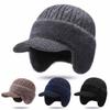 Thicken Thick Knitted Hat Knitted Outdoor Beanie Hat Ski Sports Hat Middle-aged And Elderly People