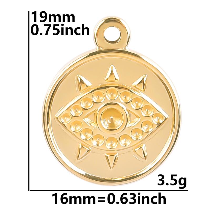 5pcs/Lot Gold Color Animal Butterfly Charm Ojo Turco Stainless Steel Charms For Jewelry Making Supplies Skull Head Star Moon Eye