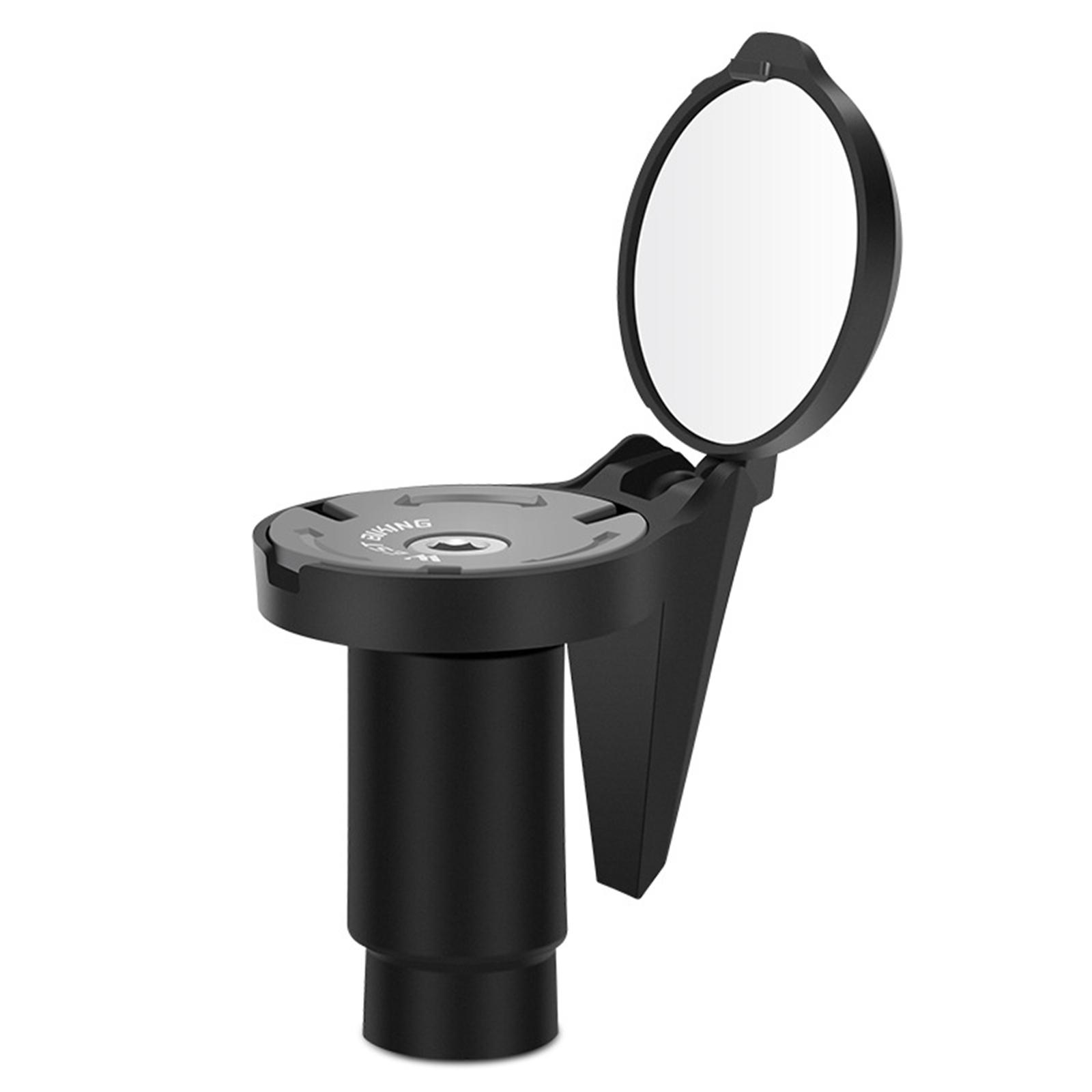 Kolip Bicycle Rear View Mirror 360 Angle Adjustable Portable Lightweight Impact-resistant Bicycle Mirror For Handlebars black