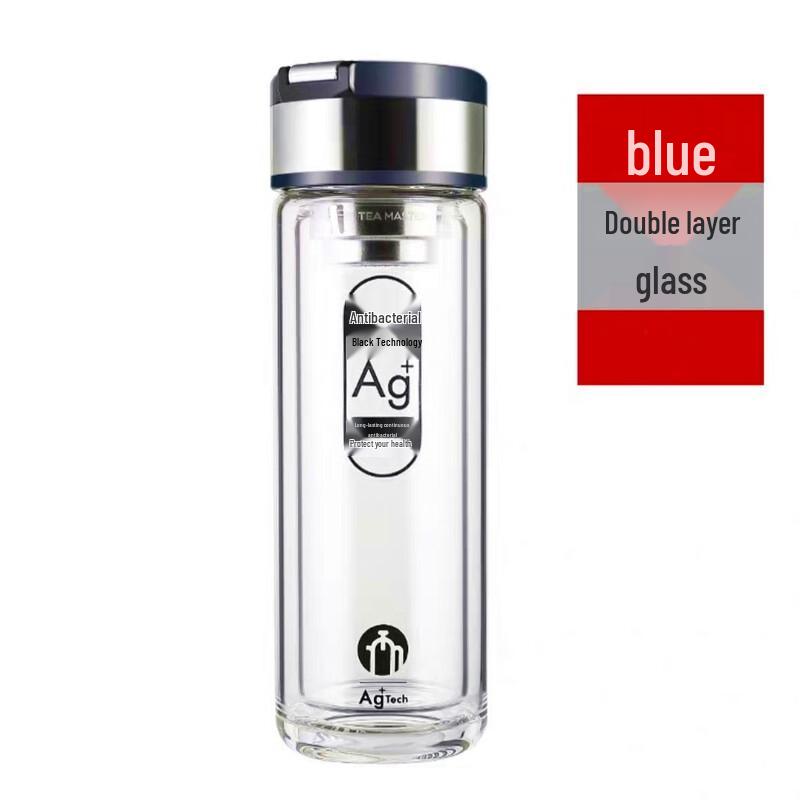 Fuguang Portable Double-Layer Glass Tea Cup with Filter