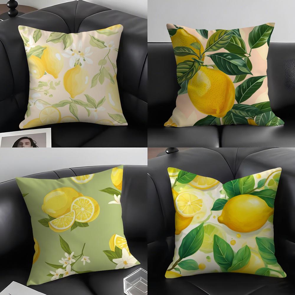 Lemon Fashion Cushion Cover Pillowcase Ultra Soft Skin Friendly Fabric Cloud Like Comfort  Concealed Zipper