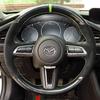 bpzsw1 Hand-Stitched Non-slip black genuine Leather Car Steering Wheel Cover For Mazda CX-30 CX30 2020-2023 Mazda 3 Axela 2020-2022