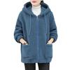 Sherpa Jacket for Women Zip Up Fuzzy Fleece Jacket Oversized Warm Fluffy Hooded Coat Winter Fall Casual Outerwear with Pockets