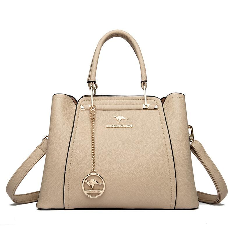 Women's Large Capacity Shoulder Bag with Multiple Compartments – Multi-Pocket Tote for Everyday Use
