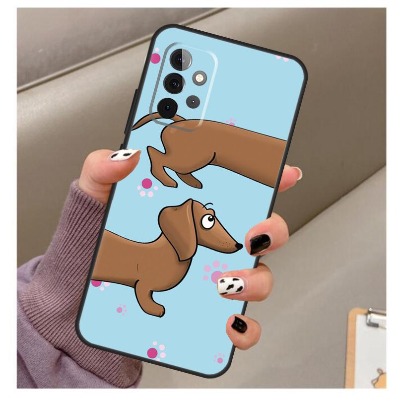 Jezevčík Teckel Dackel Pouzdro pro psa Pro Samsung Galaxy A51 A71 A12 A22 A32 A42 A52 A72 A50 A70 A21S A52S A03S Kryt na telefon
