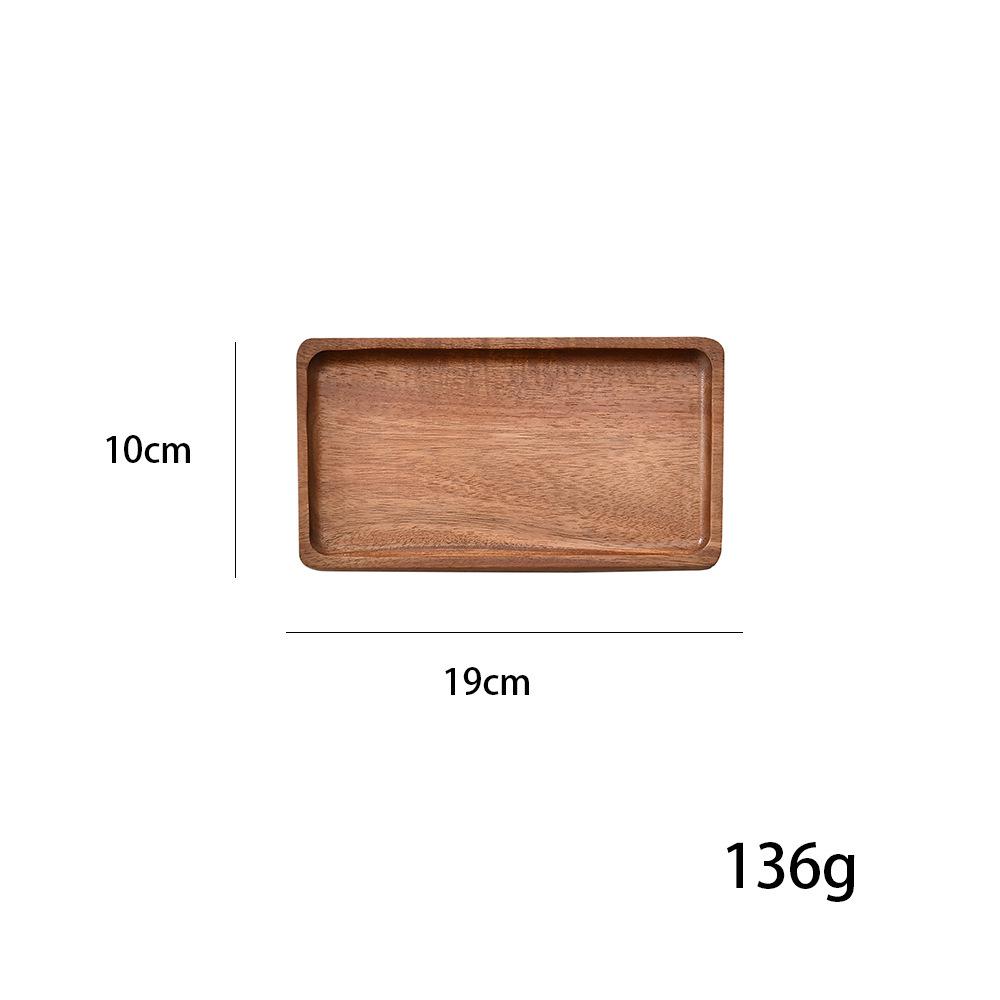 Japanese Style Acacia Wood Rectangle Plate for Dessert, Snack, Sushi, or Bread
