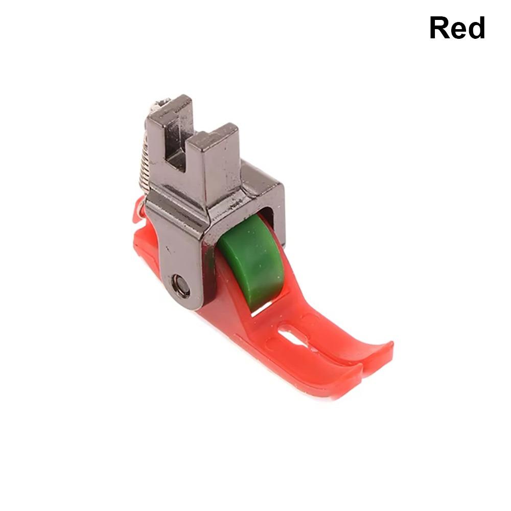 

1Pcs Replaceable Narrow Roller Presser Foot Universal Lockstitch Presser Feet Plastic Wheel Sewing Machine Accessories червоний