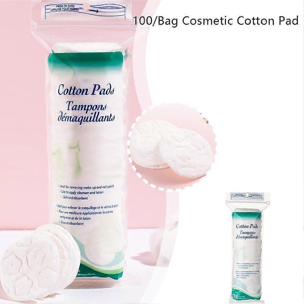 Round Makeup Remover Cotton Three-Layer Thickened Disposable Cotton Pads 100pcs Bag Round Makeup Remover Cotton Embossed Dot