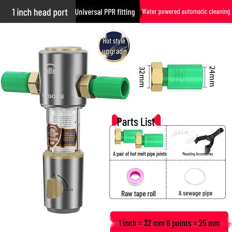 "Filtre à eau pour toute la maison 40 microns pré-lavage"