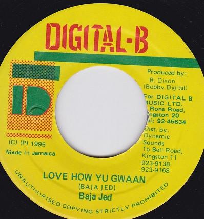 

7inch Record BAJJA JEDD Love How You Gwaan NONE DigitalB 1995 Jamaica Reggae Ska Dub Used