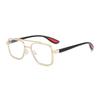 Sun Glasses Metal Square Frame Double Beam Polarized Sunglasses Anti Blue Light Glasses Punk Style Casual Driving Sun Glasses