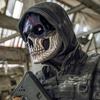 Halloween Horror Bloody Warrior-Skull Mask CS Horror Skull Mask for Games Halloween Mask