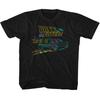 Back To the Future Neon Future Black Youth T-Shirt