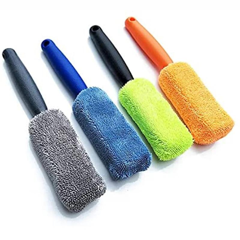 Car Wash Detailing Cleaning Brush Microfiber Wheel Tire Brush For Trunk Motorcycle Auto Detailing Brush Car Accessories