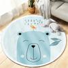 Cartoon Round Carpet for Kids: Living Room, Sofa, Coffee Table, Bedroom Cushion, Hanging Basket, and Chair Floor Mat