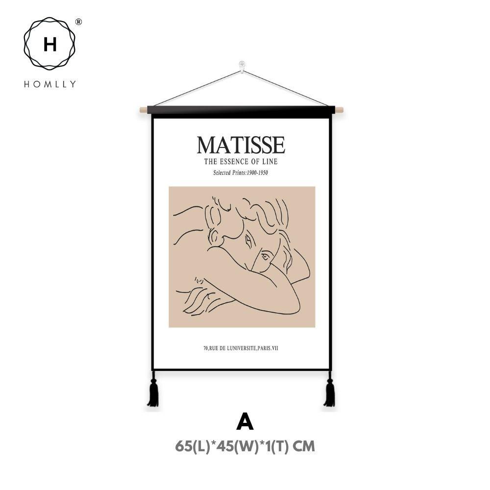 HOMLLY Matisse Mid Century Modern Home Wall Hanging Tapestry Painting