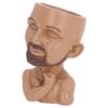 Face Planter Pot with Drainage Hole Man Face Flower Pot Head Planter Muscular Man Flower Pot for Living Room Hallway