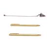 2PCS Retractable Dowsing Rods Copper Handle Telescopic Pole with 1 Pendulum Pendant and 1 Chain