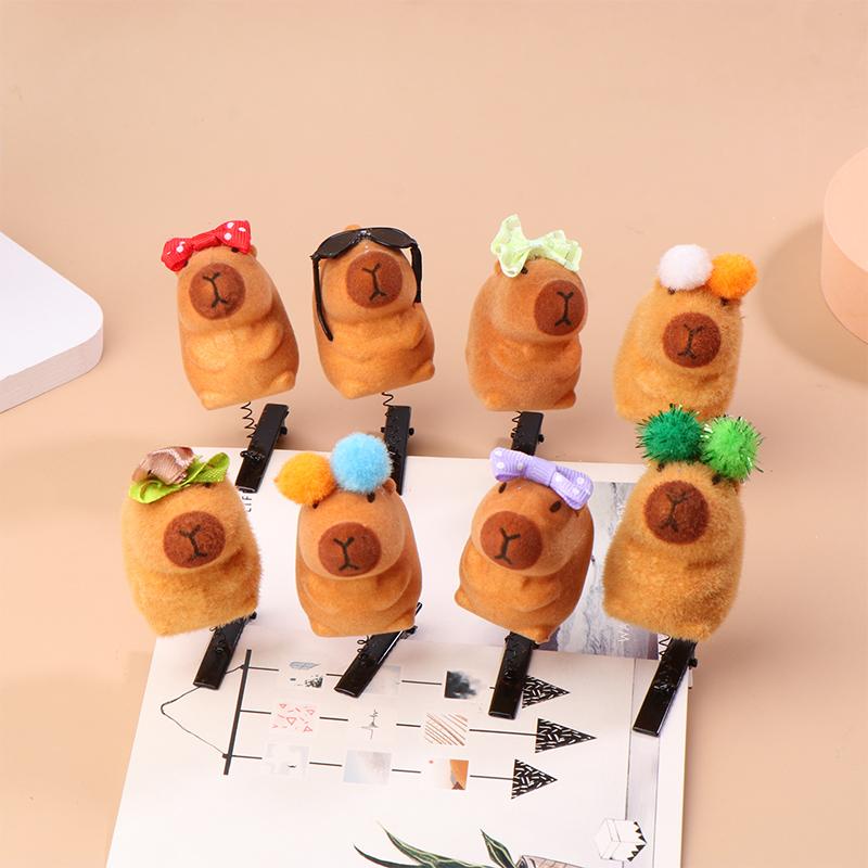 

5 шт. забавные 3D заколки для волос Capybara мультфильм плюшевые заколки для волос утконос зажим для праздничной вечеринки аксессуары для волос