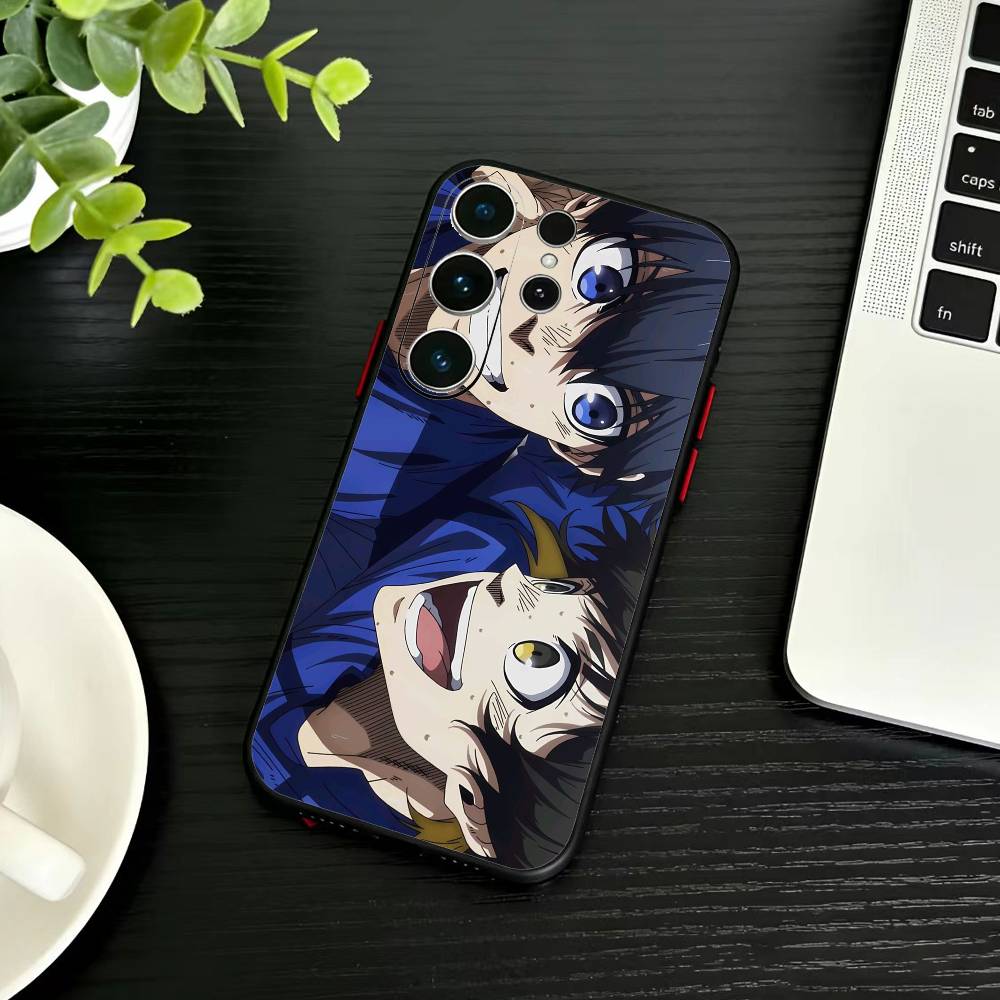 Аниме Трент B-Синий L-Замок Чехол для Телефона Для Samsung S26,S25,S24,S23,S22,S21,S20,Ultra,Plus,FE Черный Мягкий Чехол Samsung S24Plus