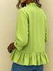 2026 Europäisch-Amerikanische Frühjahr/Sommer Damen Langarm Rüschenbluse