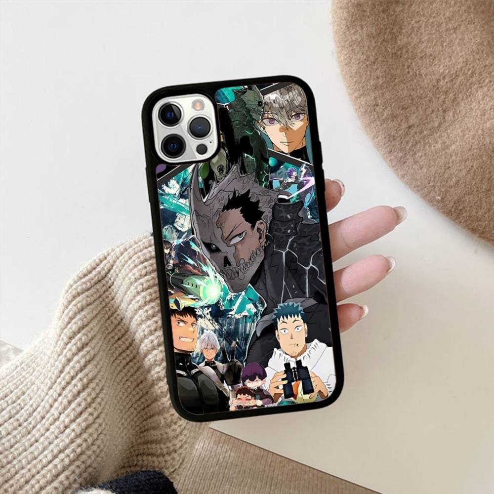 Klassische Anime K-kaiju No8 Handyhülle Für IPhone 17 16 15 14 13 Plus 12 11 Pro Max PC+TPU Hüllen Rückabdeckung