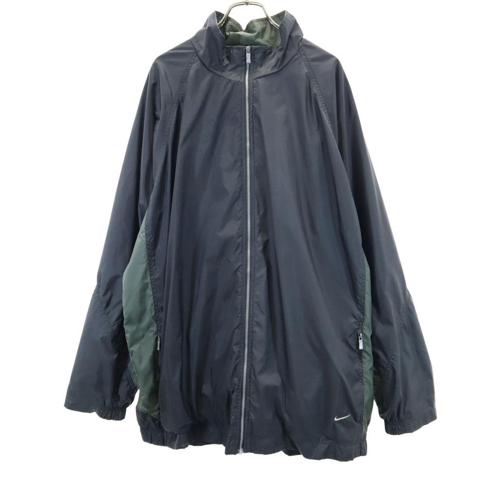 Nike 90s 00s White Tag Old Nylon Jacket XL Black X Khaki Men's Used